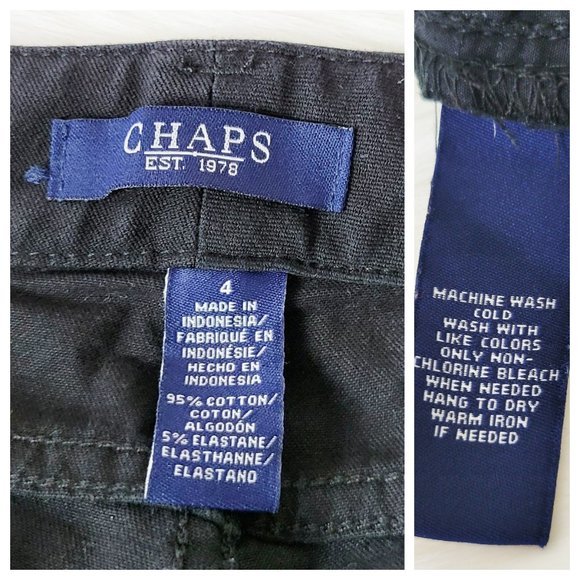 Chaps Black Straight Leg Mid Rise Jeans Black Straight Leg Denim Pants 4 - Picture 12 of 14
